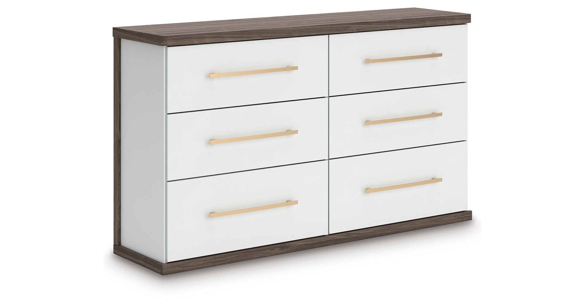 Kendanport Brown/White Dresser – Luna Furniture