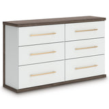 Kendanport Brown/White Upholstered Bedroom Set from Ashley - Luna Furniture