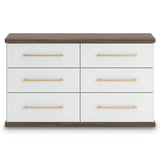 Kendanport Brown/White Upholstered Bedroom Set from Ashley - Luna Furniture