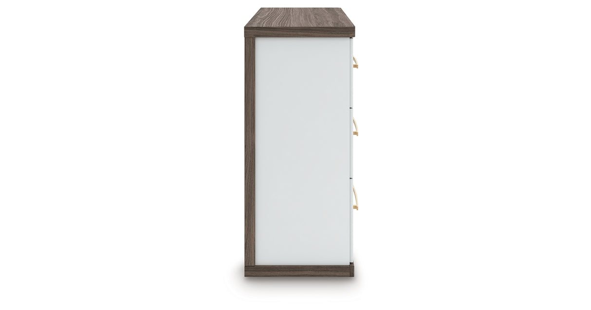 Kendanport Brown/White Dresser from Ashley Furniture - Luna Furniture