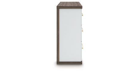 Kendanport Brown/White Dresser from Ashley Furniture - Luna Furniture