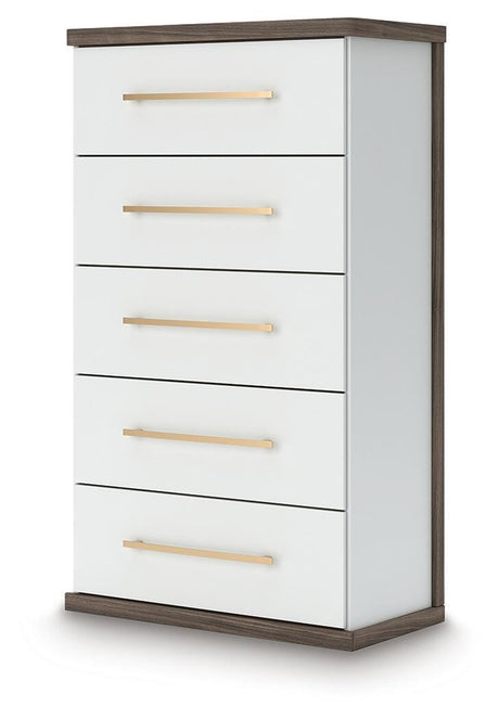 Kendanport King Upholstered Bed, Dresser, Mirror and Chest from Ashley - Luna Furniture