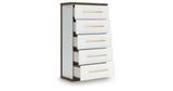Kendanport Brown/White Chest of Drawers from Ashley Furniture - Luna Furniture