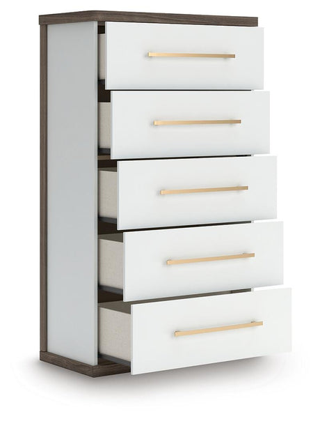 Kendanport King Upholstered Bed, Dresser, Mirror and Chest from Ashley - Luna Furniture