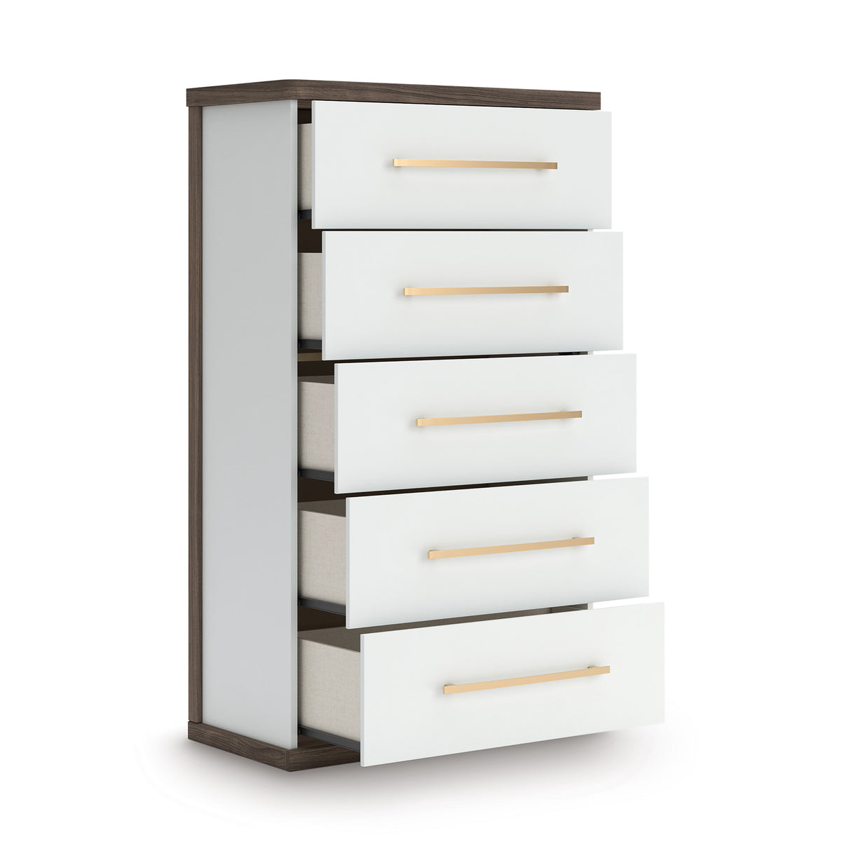 Kendanport Brown/White Upholstered Bedroom Set from Ashley - Luna Furniture