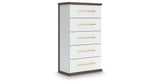 Kendanport Brown/White Chest of Drawers from Ashley Furniture - Luna Furniture