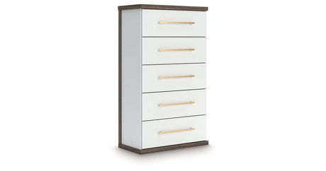 Kendanport Brown/White Chest of Drawers from Ashley Furniture - Luna Furniture