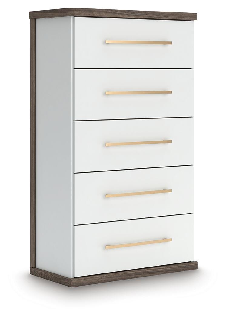 Kendanport King Upholstered Bed, Dresser, Mirror and Chest from Ashley - Luna Furniture