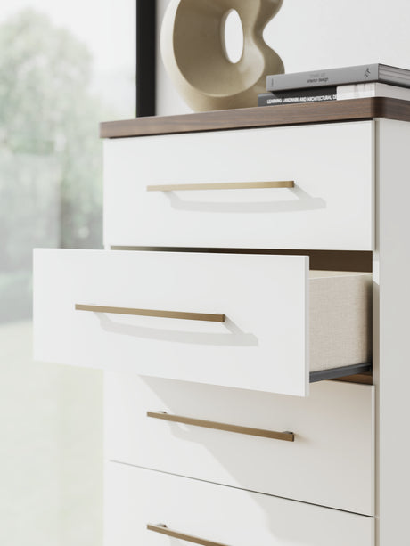 Kendanport Brown/White Chest of Drawers from Ashley Furniture - Luna Furniture