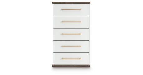 Kendanport Brown/White Chest of Drawers from Ashley Furniture - Luna Furniture
