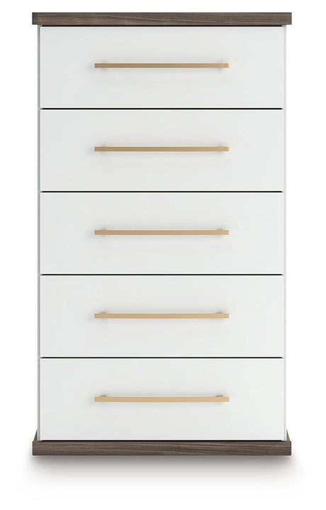 Kendanport King Upholstered Bed, Dresser, Mirror and Chest from Ashley - Luna Furniture
