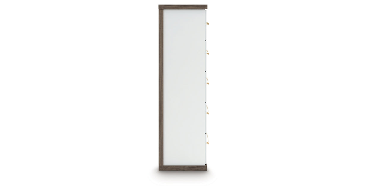 Kendanport Brown/White Chest of Drawers from Ashley Furniture - Luna Furniture