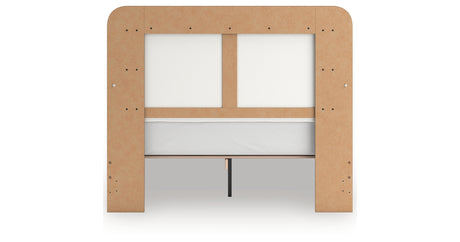 Kendanport White/Brown Queen Upholstered Bed, Dresser and Nightstand from Ashley Furniture - Luna Furniture