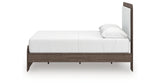 Kendanport White/Brown Queen Upholstered Bed, Dresser, Mirror and Nightstand from Ashley Furniture - Luna Furniture