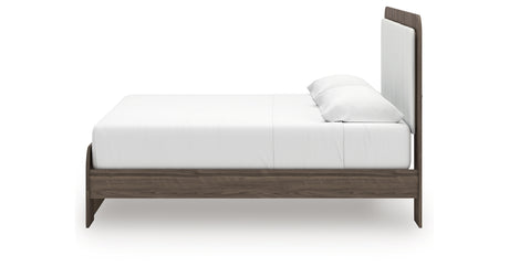 Kendanport White/Brown King Upholstered Bed, Dresser and Nightstand from Ashley Furniture - Luna Furniture