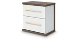 Kendanport Brown/White Nightstand from Ashley - Luna Furniture