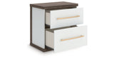 Kendanport Brown/White Nightstand from Ashley - Luna Furniture