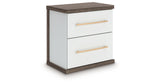 Kendanport Brown/White Nightstand from Ashley - Luna Furniture