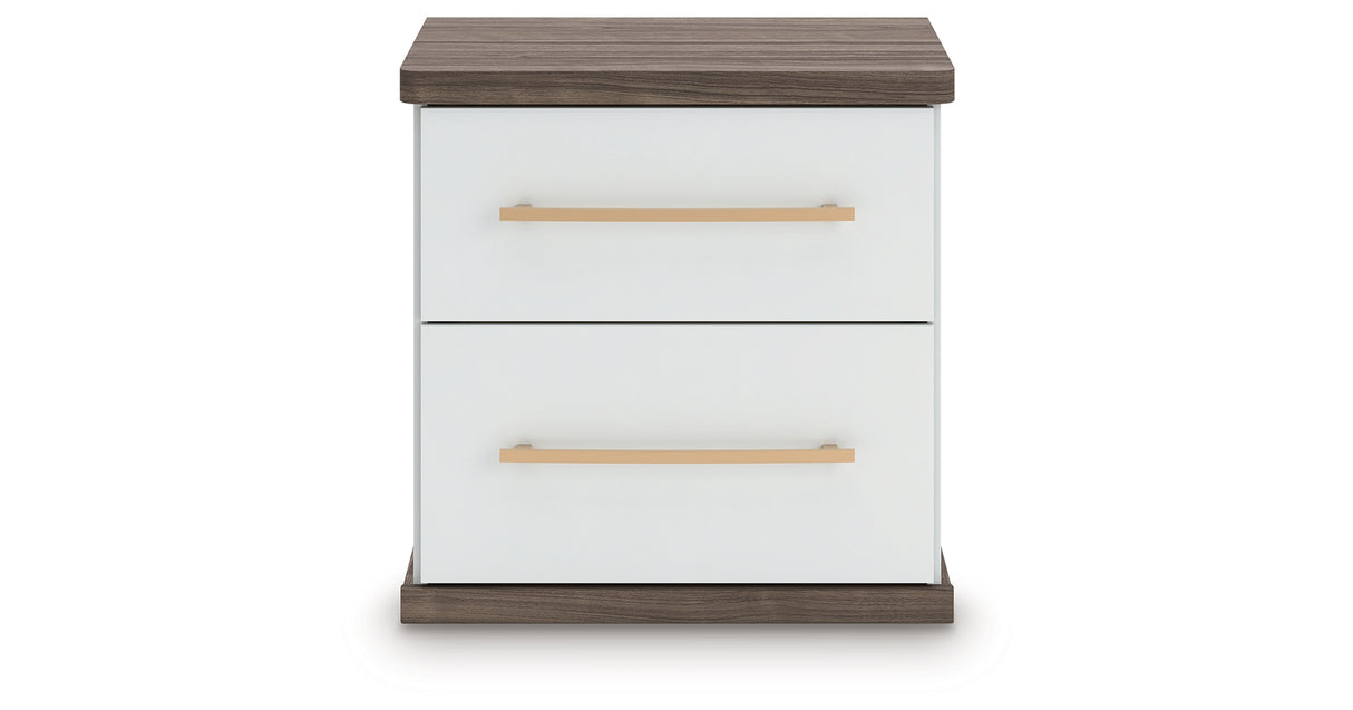 Kendanport Brown/White Nightstand from Ashley - Luna Furniture
