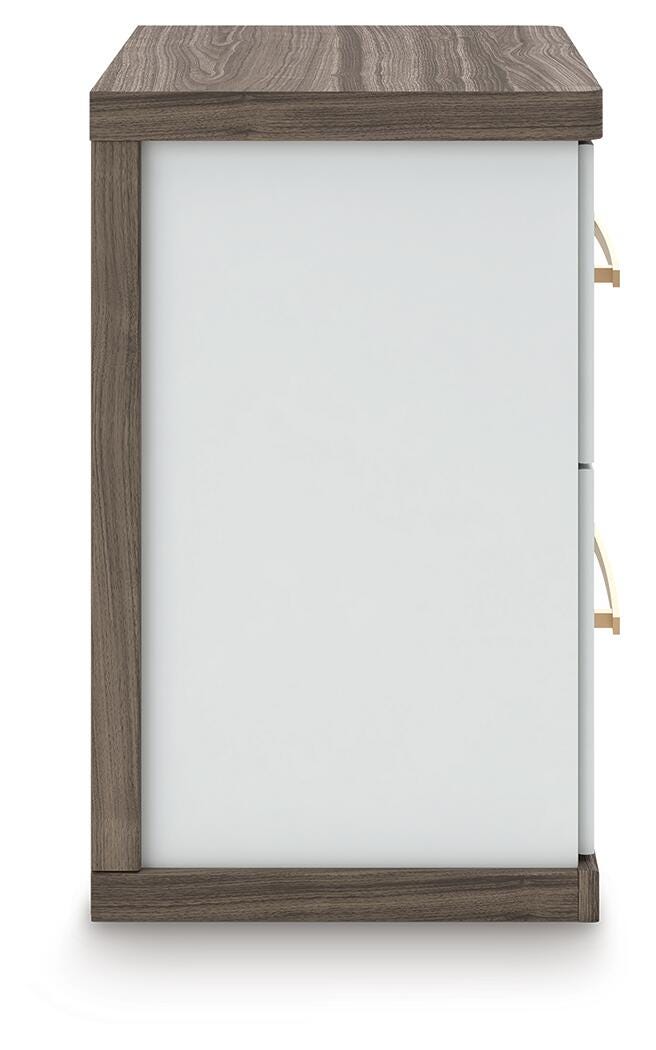 Kendanport Brown/White Nightstand from Ashley - Luna Furniture
