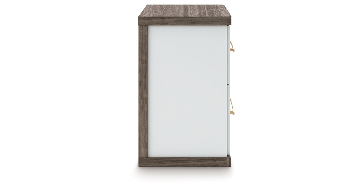 Kendanport Brown/White Nightstand from Ashley - Luna Furniture