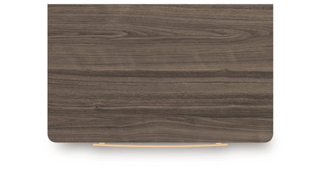 Kendanport White/Brown Queen Upholstered Bed, Dresser, Mirror and Nightstand from Ashley Furniture - Luna Furniture