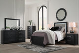 Maeling Black Upholstered Youth Panel Bedroom Set from Ashley - Luna Furniture