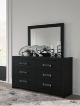 Maeling Black Dresser and Mirror from Ashley - Luna Furniture