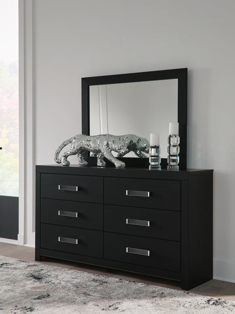 Maeling Black Dresser and Mirror from Ashley - Luna Furniture