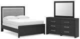 Maeling Full Upholstered Panel Bed, Dresser and Mirror from Ashley - Luna Furniture
