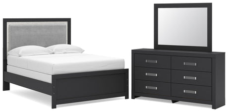 Maeling Full Upholstered Panel Bed, Dresser and Mirror from Ashley - Luna Furniture