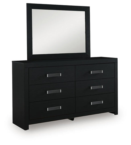 Maeling Black Dresser and Mirror from Ashley - Luna Furniture