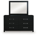 Maeling Twin Upholstered Panel Bed, Dresser and Mirror from Ashley - Luna Furniture