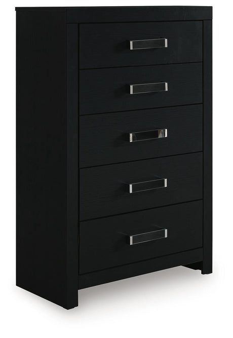 Maeling Black Upholstered Panel Bedroom Set from Ashley - Luna Furniture