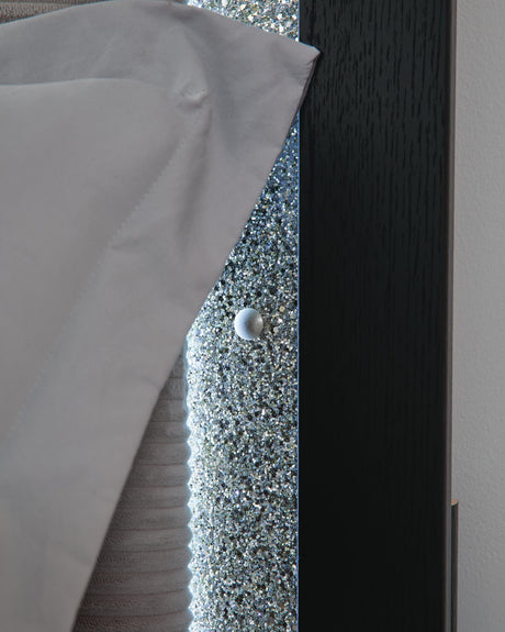Maeling Black Twin Upholstered Panel Bed from Ashley - Luna Furniture