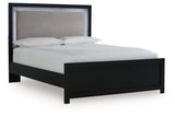 Maeling Queen Upholstered Panel Bed, Dresser and Nightstand from Ashley - Luna Furniture