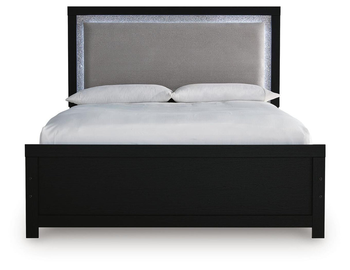 Maeling Queen Upholstered Panel Bed, Dresser and Nightstand from Ashley - Luna Furniture