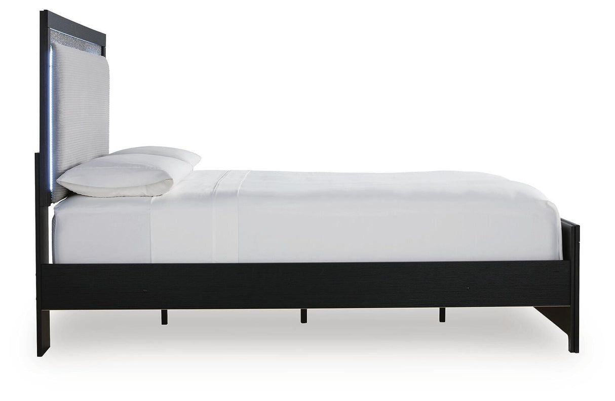 Maeling Queen Upholstered Panel Bed, Dresser and Nightstand from Ashley - Luna Furniture