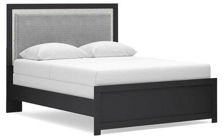 Maeling Black Queen Panel Bed, Dresser, Mirror and Nightstand from Ashley - Luna Furniture
