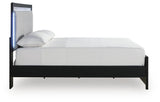 Maeling Black King Upholstered Panel Bed from Ashley - Luna Furniture