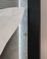 Maeling Black King Upholstered Panel Bed from Ashley - Luna Furniture