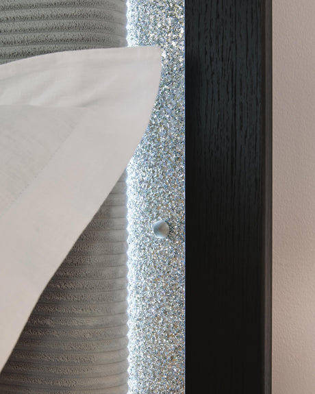 Maeling Black Queen Upholstered Panel Bed from Ashley - Luna Furniture
