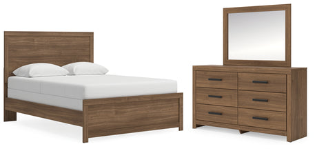 Broachmyn Auburn Queen Panel Bed, Dresser and Mirror from Ashley Furniture - Luna Furniture