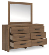 Broachmyn Auburn Queen Panel Bed, Dresser and Mirror from Ashley Furniture - Luna Furniture