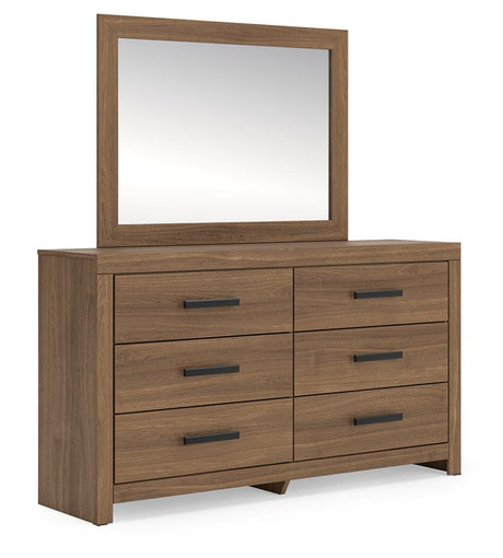 Broachmyn Auburn Queen Panel Bed, Dresser and Mirror from Ashley Furniture - Luna Furniture
