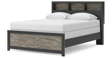 Broachmyn Black/Gray Queen Bookcase Panel Bed from Ashley - Luna Furniture