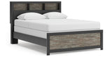 Broachmyn Black/Gray Queen Bookcase Panel Bed, Dresser, Mirror and Nightstand from Ashley Furniture - Luna Furniture