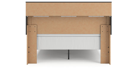 Broachmyn Black/Gray Queen Bookcase Panel Bed from Ashley - Luna Furniture