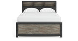 Broachmyn Black/Gray Queen Bookcase Panel Bed from Ashley - Luna Furniture