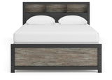 Broachmyn Black/Gray Queen Bookcase Panel Bed, Dresser, Mirror and Nightstand from Ashley Furniture - Luna Furniture
